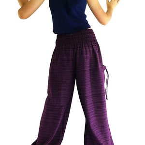 Purple Cotton Pants,Women Clothing,Yoga Pants,Aladdin Pants,Maxi Pants,Baggy Pants,Gypsy Pants,Clothing Trouser Cotton Pants TCC19 image 2