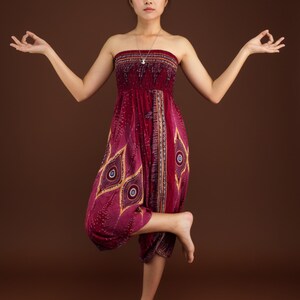 Pikalda-Peacock Rayon Harem Pants: Comfy Boho Hippie Loungewear HP28 image 3