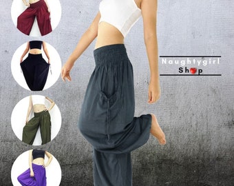 Harem Pants Women,Boho Clothing, Hippie Pants,Yoga Pants,Aladdin Pants,Loungewear Pants,Rayon,Viscose,Comfy Trouser, (TC45)