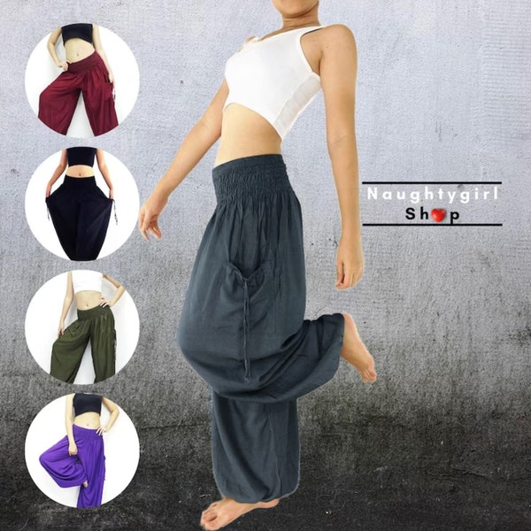 Harem Pants Women,Boho Clothing, Hippie Pants,Yoga Pants,Aladdin Pants,Loungewear Pants,Rayon,Viscose,Comfy Trouser, (TC45)