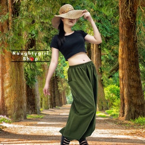 Thai Cotton Harem Pants Women Loungewear Pants,Maxi and Boho Clothing, Hippie Pants,Comfy & Long Pants,Cotton Trousers PT003