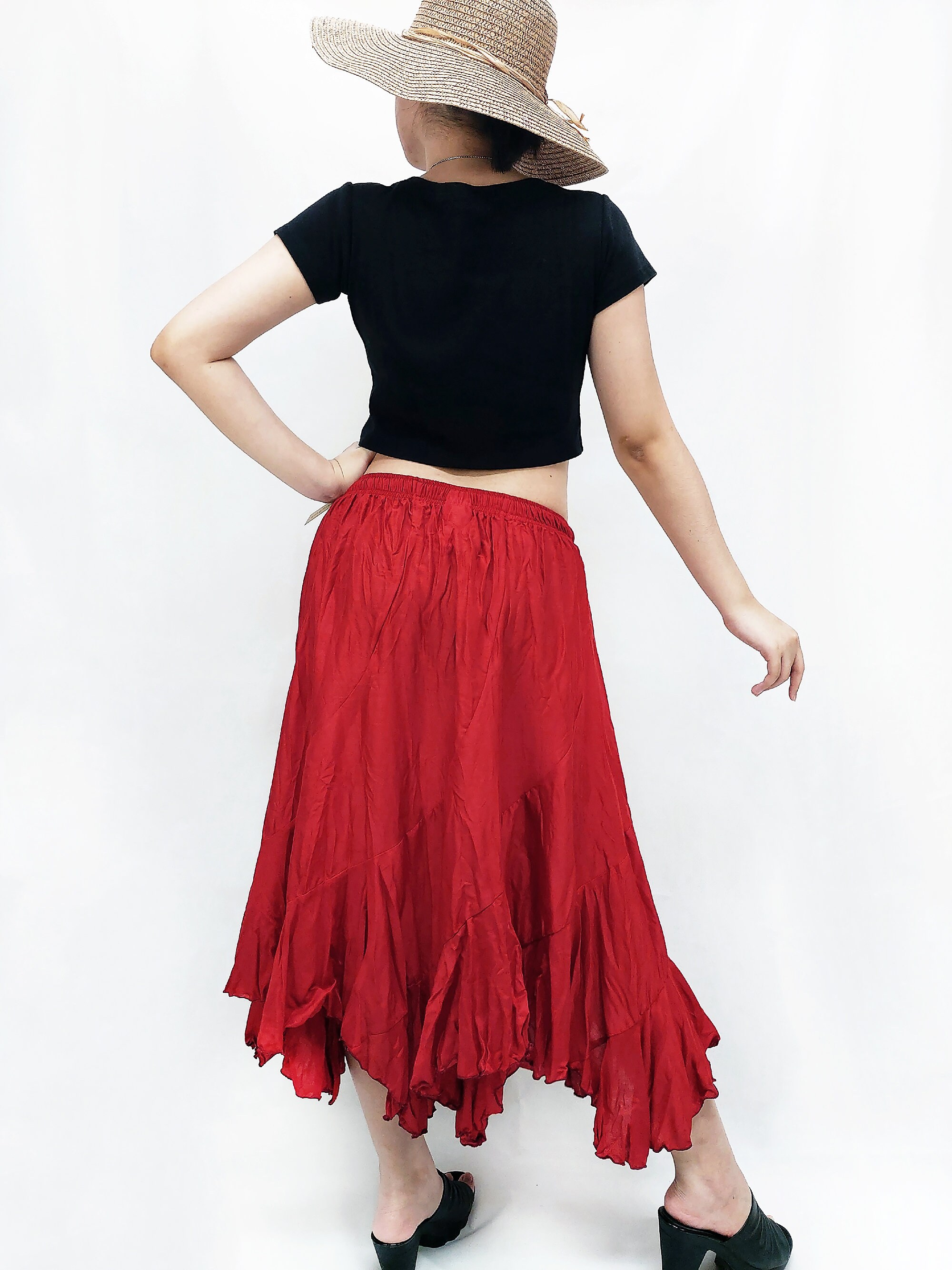 Women Skirt Gypsy Skirt Rayon Skirt Boho Skirt Hippie Skirt Etsy