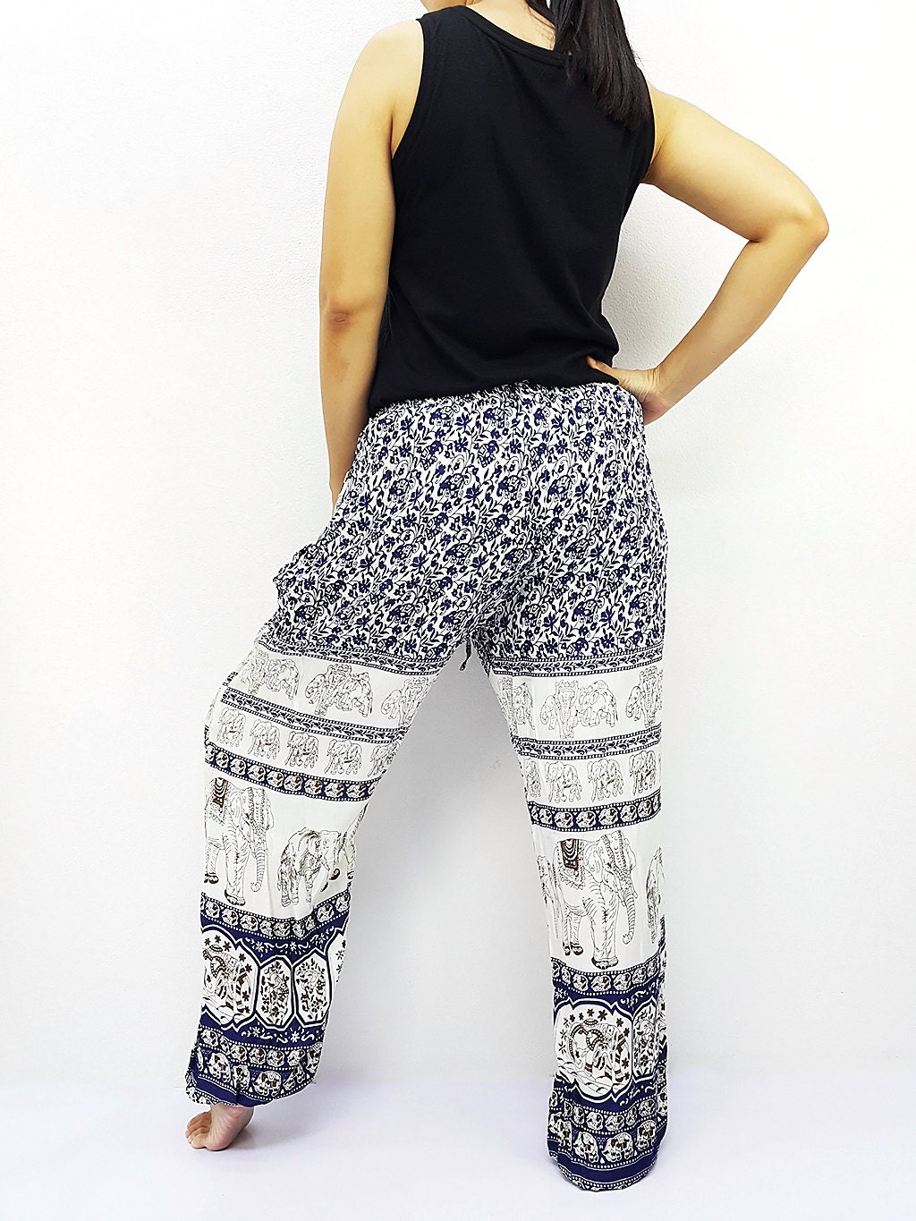 ST149 Women Fashion Pants Yoga Pants Aladdin Pants Thai Pants Boho Pants Gypsy Pants Rayon Pants Genie Pants Comfy Trouser Elephant Blue ST149 Women Fashion Pants Yoga Pants Aladdin Pants Thai Pants Boho Pants Gypsy Pants Rayon Pants Genie Pants Comfy Trouser Elephant Blue