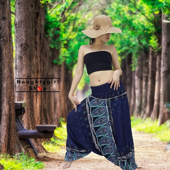 LONG SARONG PANTS JUMPSUIT - Navy blue