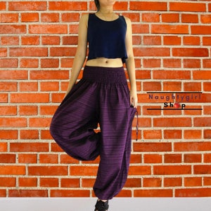 Purple Cotton Pants,Women Clothing,Yoga Pants,Aladdin Pants,Maxi Pants,Baggy Pants,Gypsy Pants,Clothing Trouser Cotton Pants (TCC19)