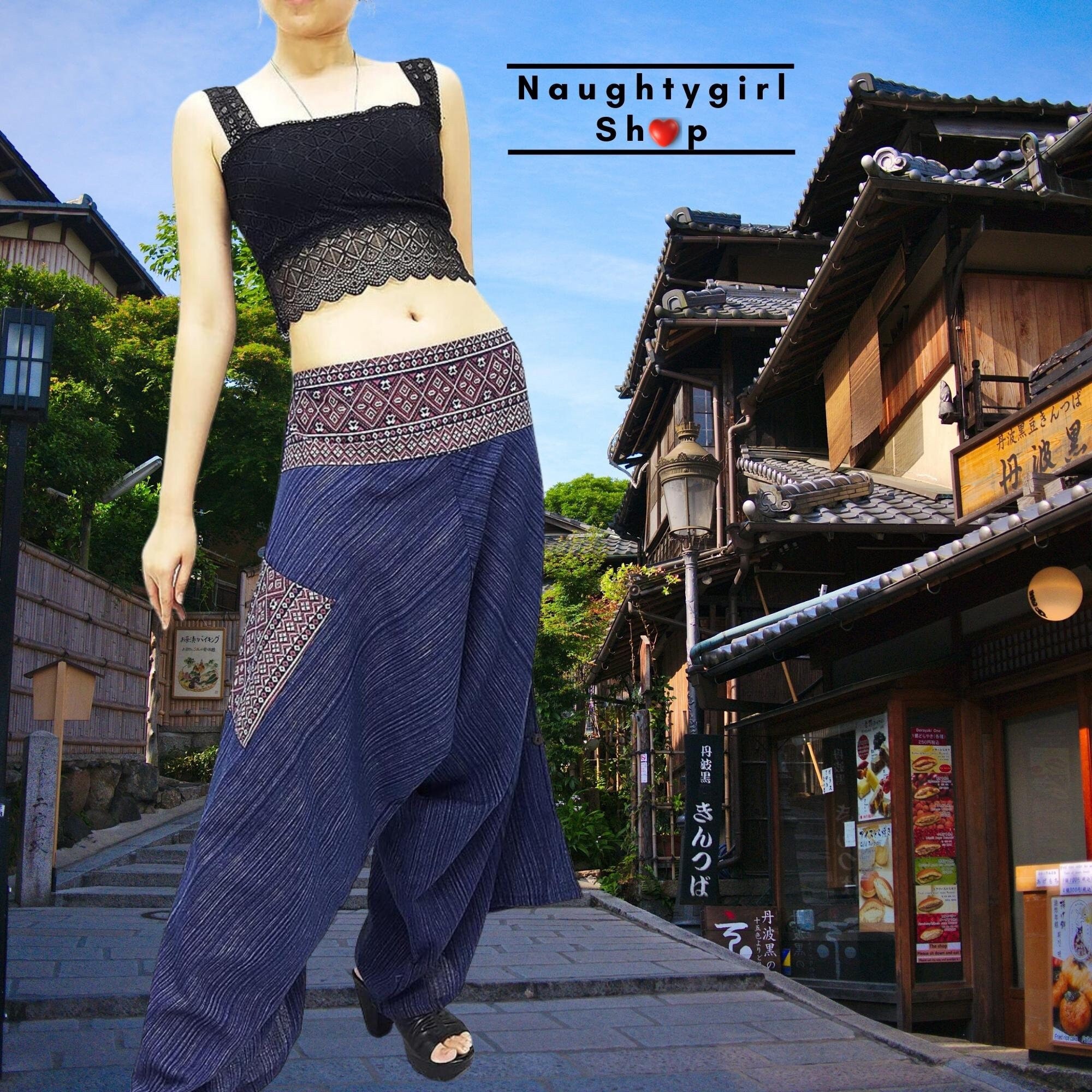 Navy Blue Cotton Harem Pants,samurai Pants,maxi Pants,gypsy Navy Blue Cotton Harem Pants,samurai Pants,maxi Pants,gypsy