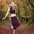 Pikalda-Dark Red Cotton Harem Pants: Comfy Boho Capris Festival Wear Trouserss