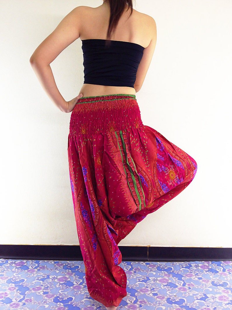 Harem Pants Women Yoga Pants Drop Crotch Aladdin Pants Thai | Etsy