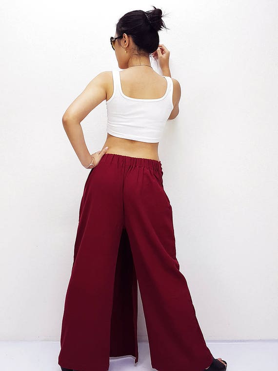 パンツ MASU COTTON WIDE TROUSERS RED 44 MASU（エムエーエスユー）のCOTTON WIDE TROUSERS REDの通販