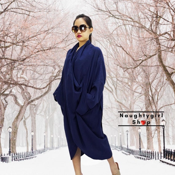 BY3248 Mode Femme Vetements Vetements Chemisier en coton bio et coton naturel Haut Chemisier confortable en coton Chemisier unique Chemisier chaine Bleu marine Etsy France
