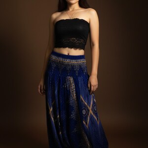 Pikalda-Peacock Rayon Harem Pants: Comfy Boho Hippie Loungewear HP28 image 10