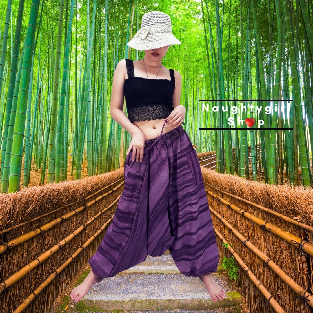 Yoga Harem Pants Purple Paisley main image 1