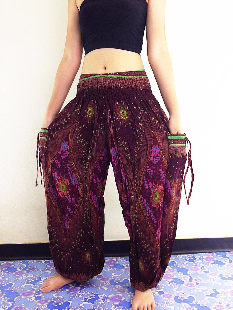 Harem Pants Women Yoga Pants Aladdin Pants Thai Pants Boho - Etsy
