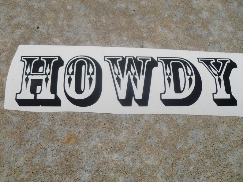 Howdy Vinyl Wall Decal Hello Wall Decals Western Wall Decal Etsy