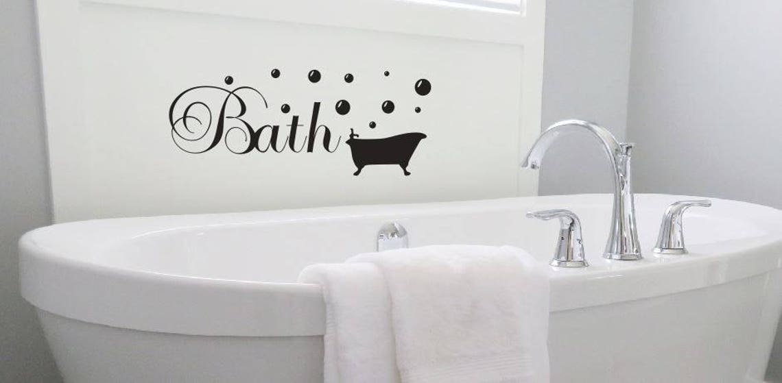Bath Decal Bath tub decals Wall Decals Decals for house Etsy
