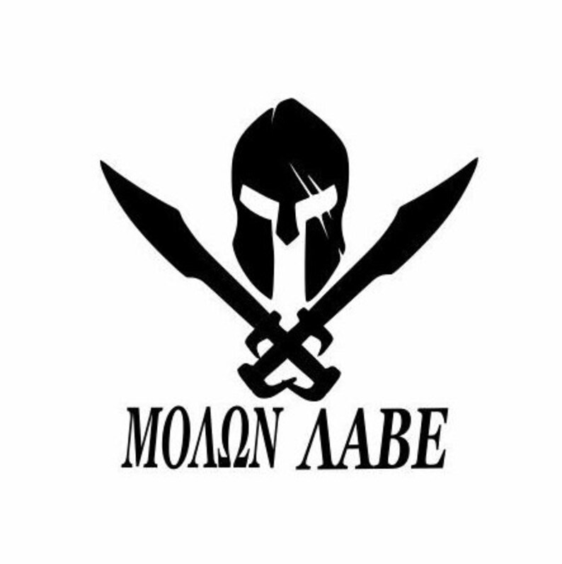 Molon Labe Decal Come and take It Sword Decals Weapon | Etsy