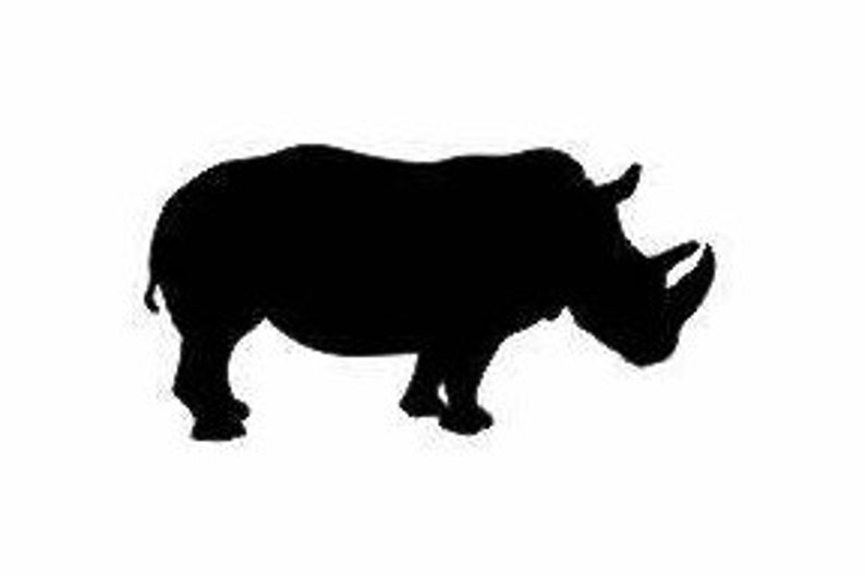 Rhino Decal Animal Decal Safari Decor African Decals Etsy