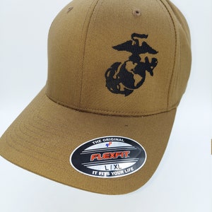 EGA on Coyote Brown Flex Fit Hat 