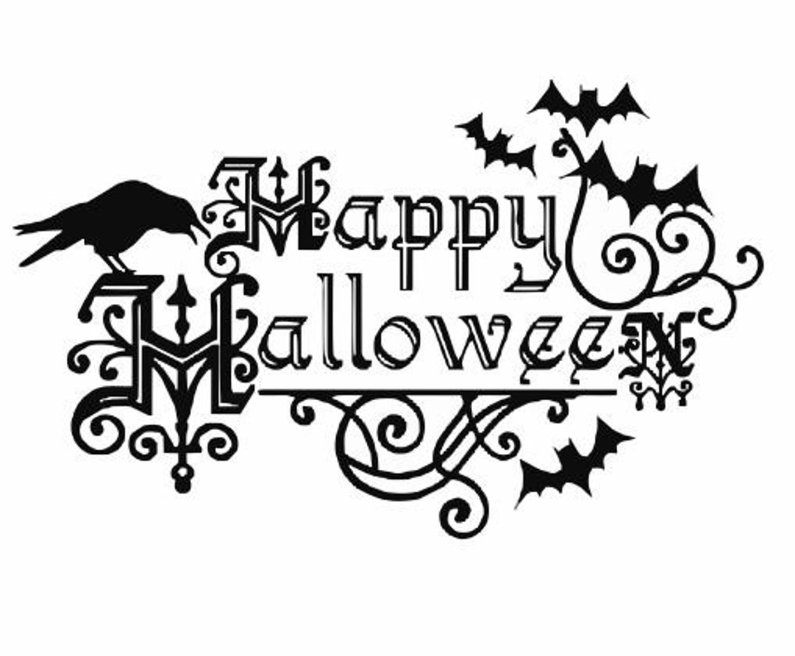 Happy Halloween Decal Halloween Decals Halloween Decor Etsy