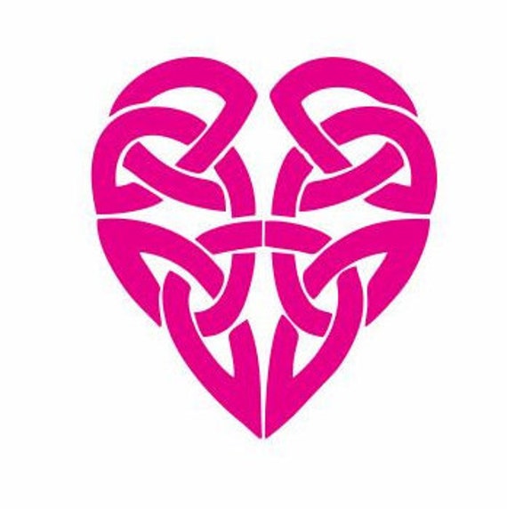 Celtic Heart Decal Irish Decor Celtic Designs Irish Heart Etsy