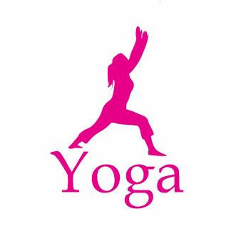 YOGA CAR DECALWarrior One Yoga Pose Vinyl Decals Yoga Etsy