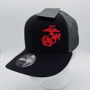 Marine Corps EGA Black/charcoal Decky 