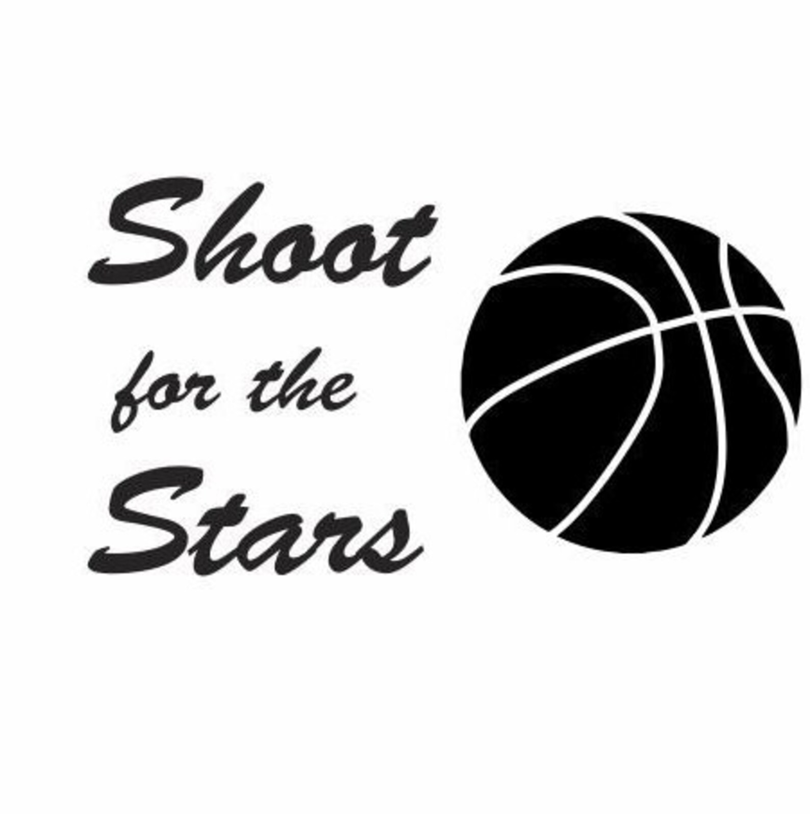 Shoot for the Stars Basketball Decal: Sports Stickers Kids | Etsy