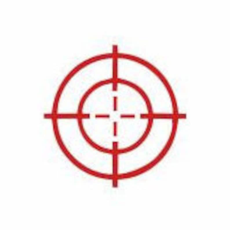 Crosshairs Gun Decal Military Decals Gun Lover Decor Etsy