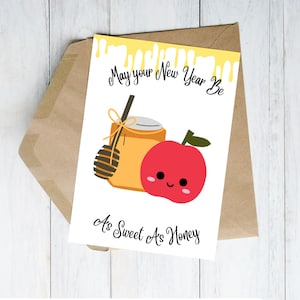 Rosh Hashanah Sweet Year Printable Card Digital Download