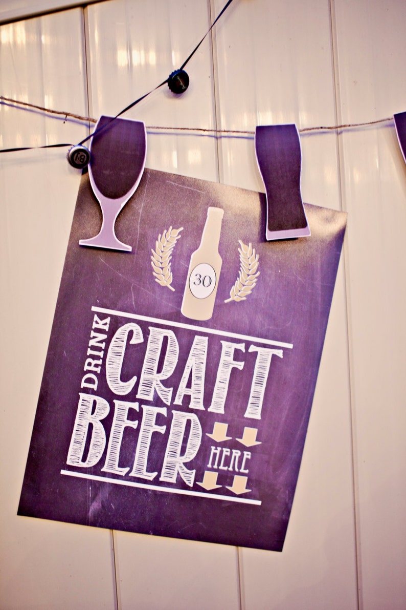 PRINTABLE Drink Craft Beer Here 8x10 PDF Download Etsy