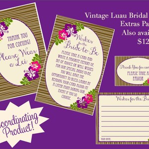 Printable Vintage Hawaiian Luau Food Labels PDF Instant Download - Etsy
