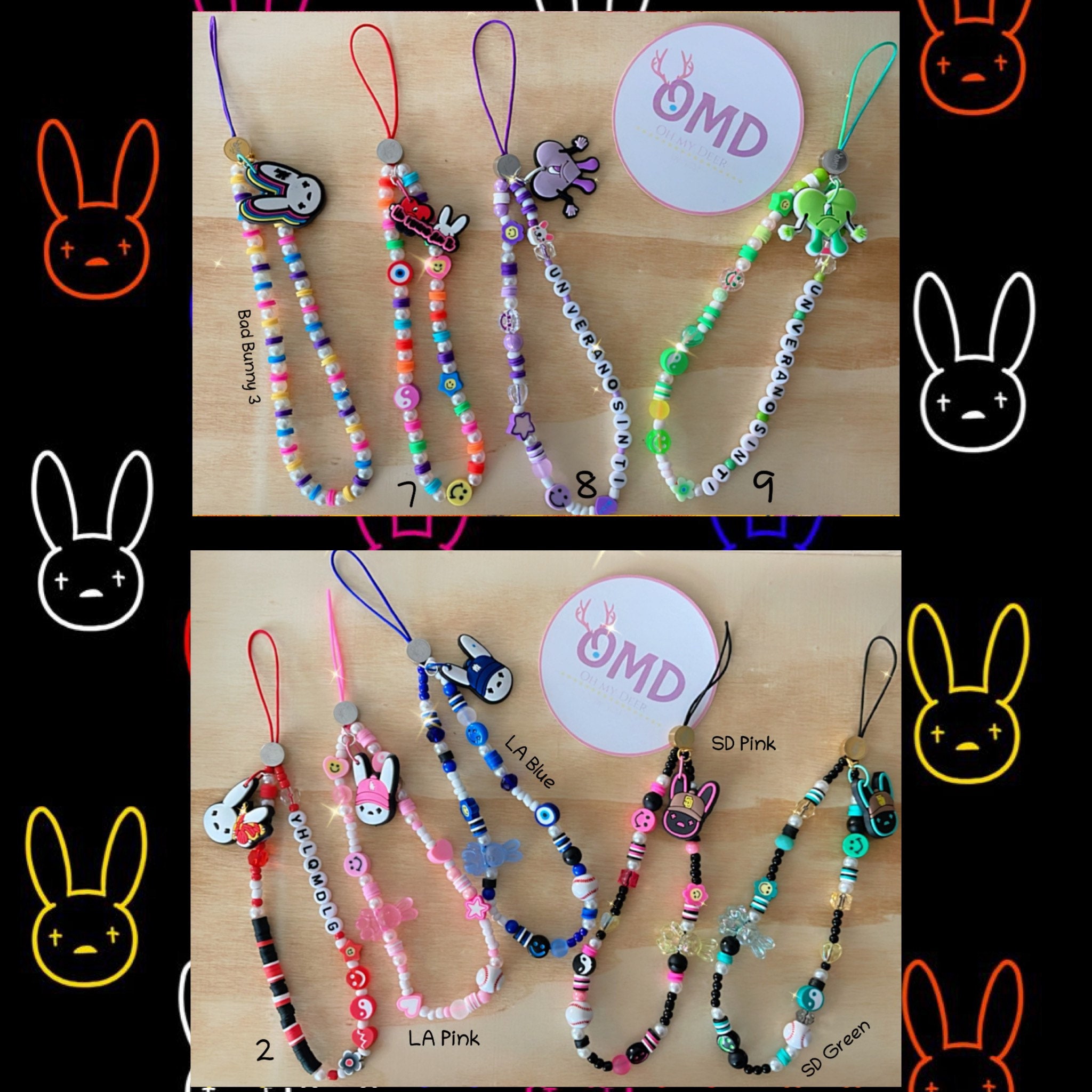 Bad bunny phone charm Clearance