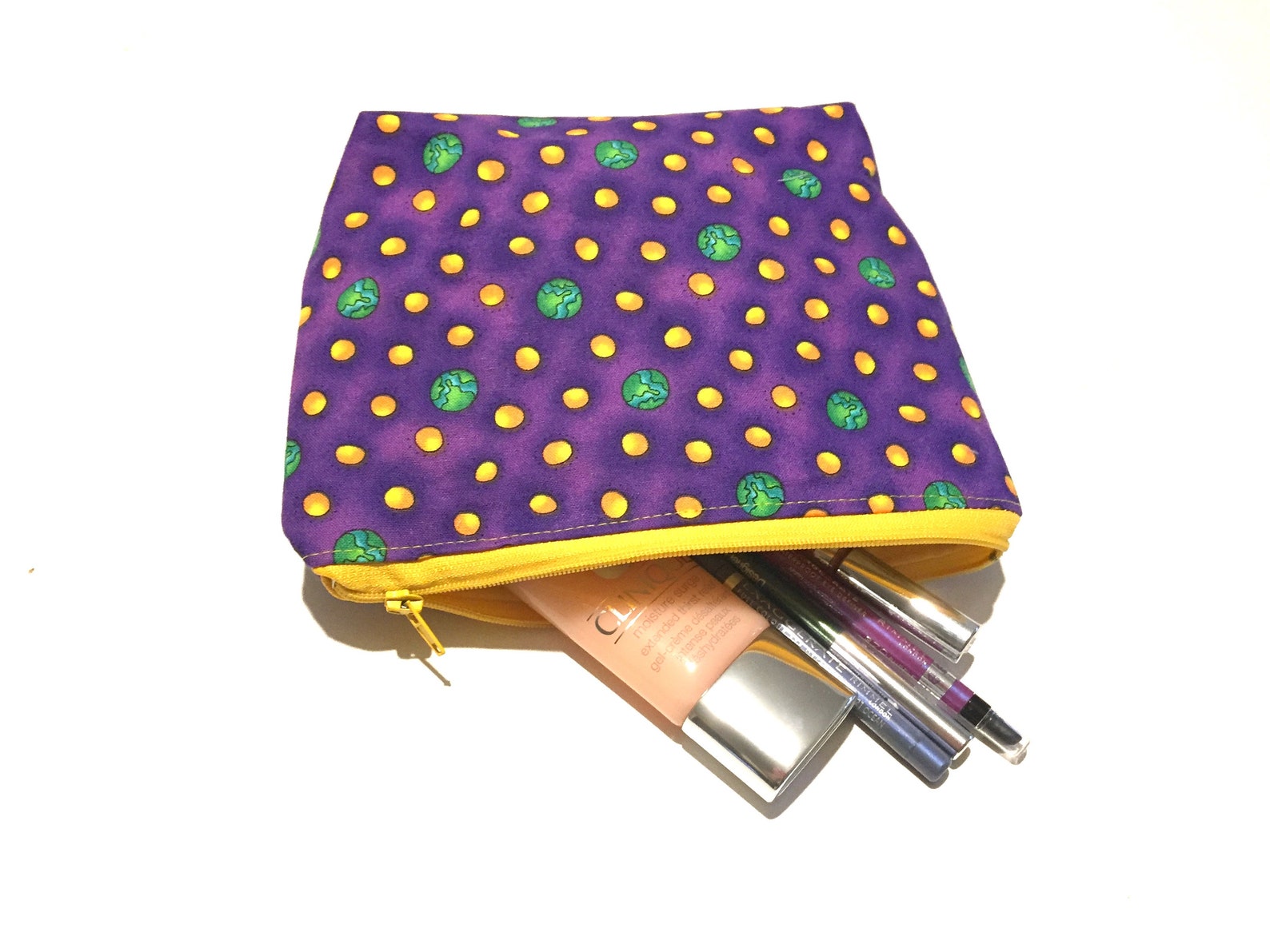 Purple cosmetic bag purple makeup bag toiletry bag travel Etsy