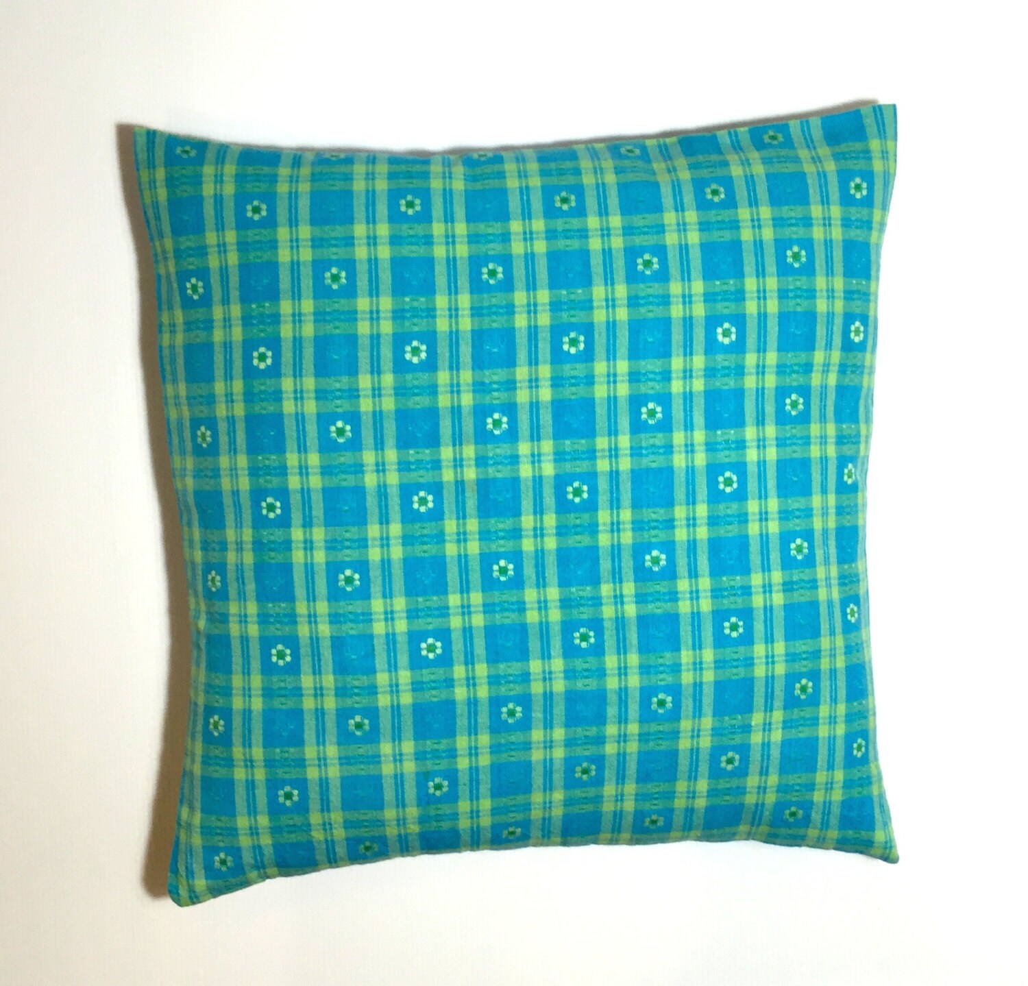 Blue Green Cushion Cover Blue Green Throw Pillow Cover Blue Etsy Sweden