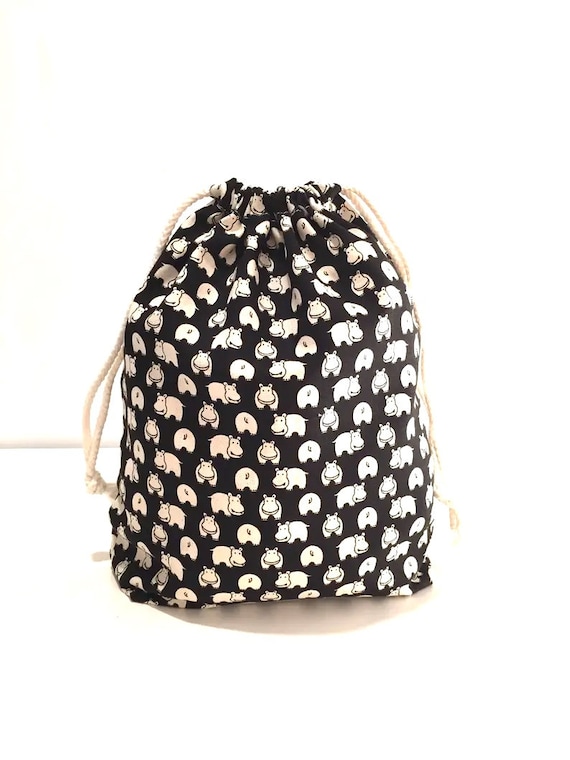 Hippo blue library outlet bag