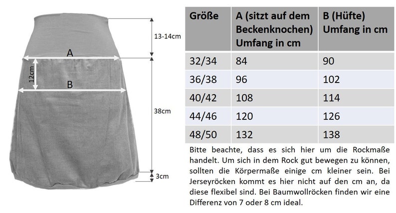 Rock Jersey Kreise grün schwarz knielang breiten Bund flexibel bequem Büro Zuhause kalte Farben Kreise Muster Bild 8