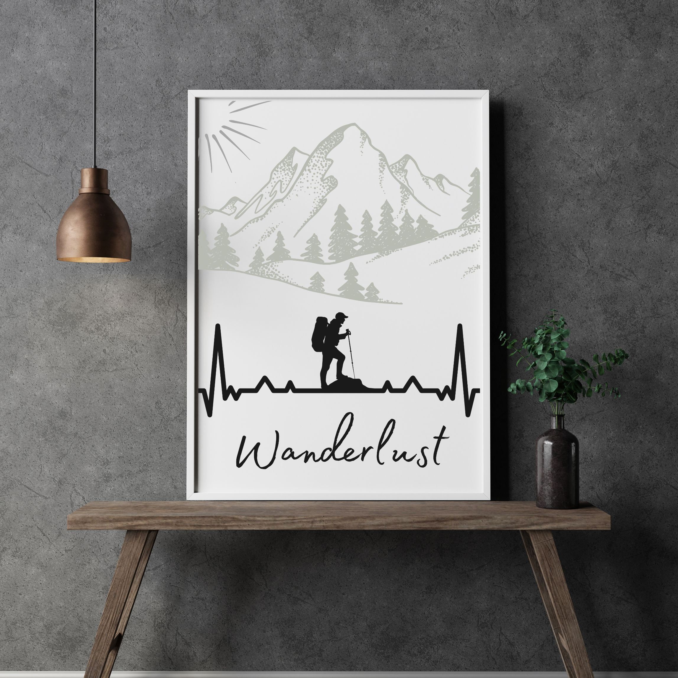 Spruch - Poster Berge Etsy