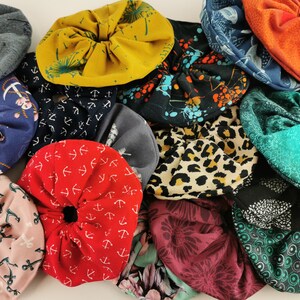 Scrunchie mit Spiralgummi passend zu Loop usw. verschiedene Muster Jersey Damen Mädchen Zopfgummi Haargummi verschiedene Farben Set Bild 7