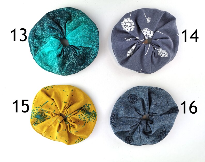 Scrunchie mit Spiralgummi passend zu Loop usw. verschiedene Muster Jersey Damen Mädchen Zopfgummi Haargummi verschiedene Farben Set Bild 6