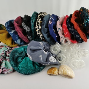 Scrunchie mit Spiralgummi passend zu Loop usw. verschiedene Muster Jersey Damen Mädchen Zopfgummi Haargummi verschiedene Farben Set Bild 9