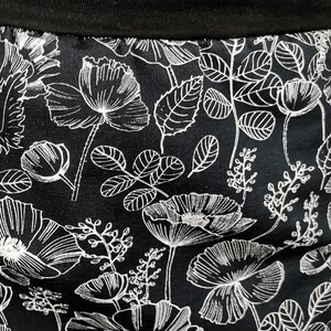 Rock Jersey Blumen schwarz Bild 9