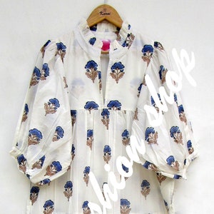 solo floral boota printed cotton long maxi dress - v neckline maxi dress - 3/4th sleeve with button bohemian maxi dress