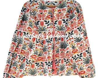 summer Indian bohemian style women wear tops  - long puff sleeve with buttons beach wear tops - Henley neckline with tassel bohemian tunics