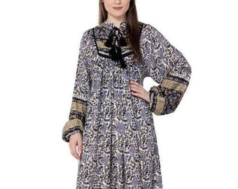 chinese dress ladies Anancy Paneled Dress – House of Aama main image 0