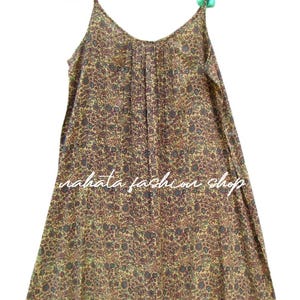 cotton screen floral printed strap long maxi dress - sleeve less mini maxi -  with strap summer bohemian dress