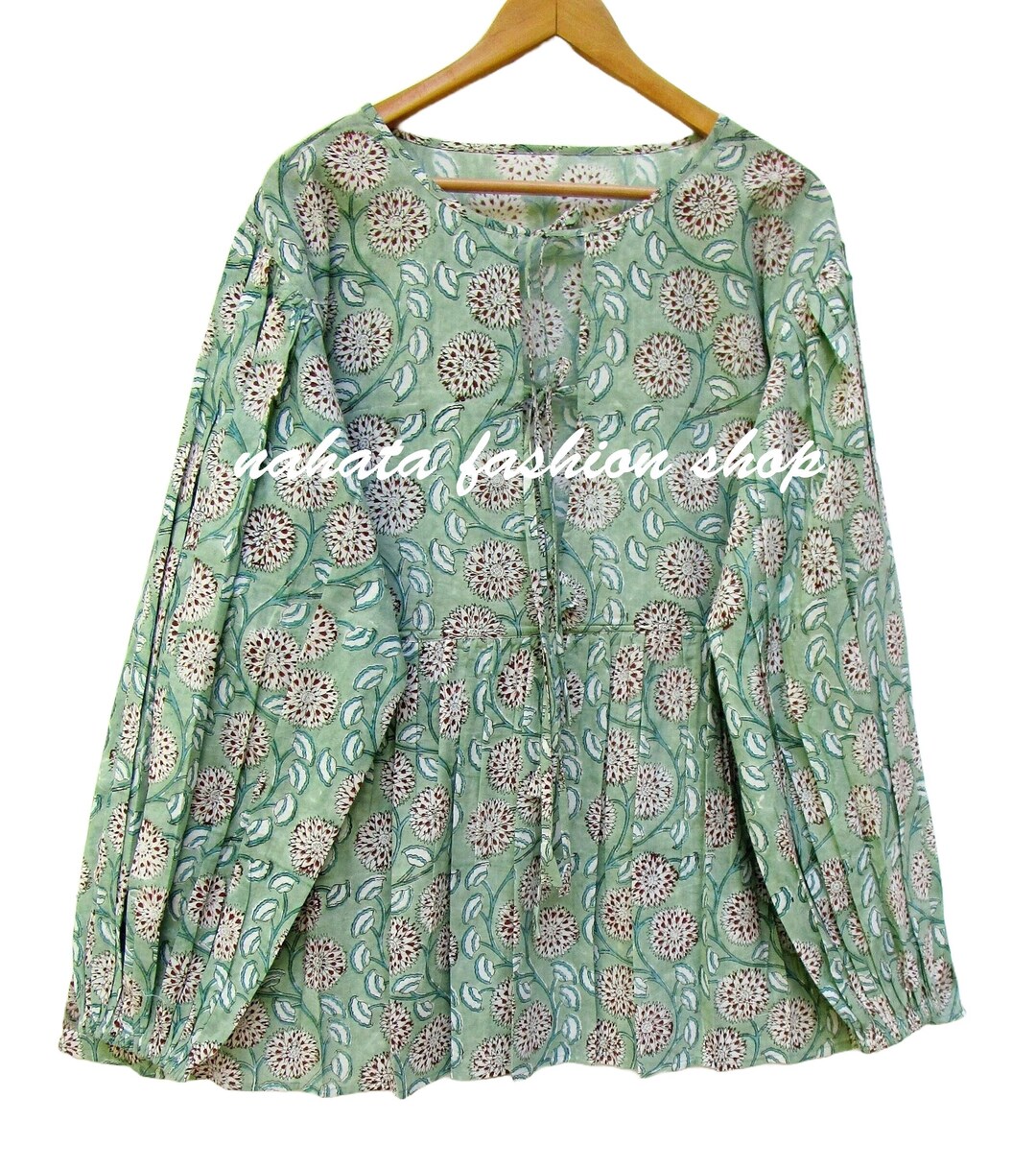 Women Summer Artsy Flower O-Neck Blouse