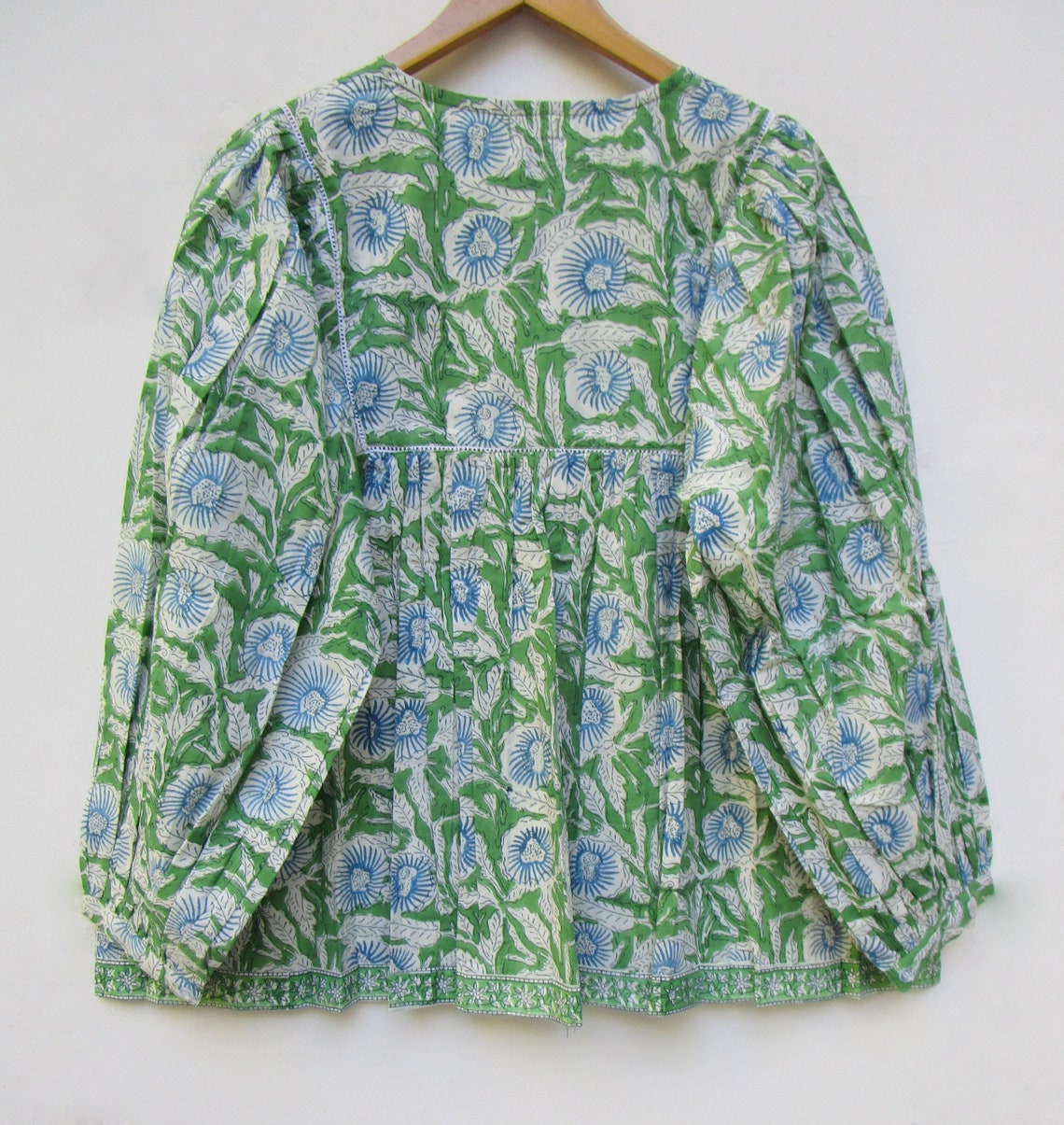 Green Printed Cotton Blouse main image 0