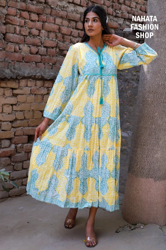 blue and yellow floral maxi dress Baltic Born Womens Rayne Maxi Dress | Blue Multi Floral