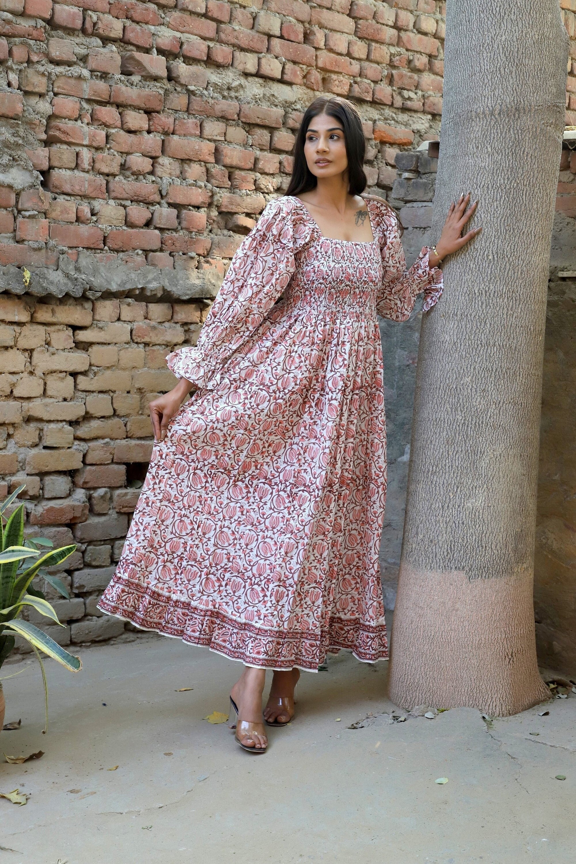 Summer Picnic Wear Block Printed 