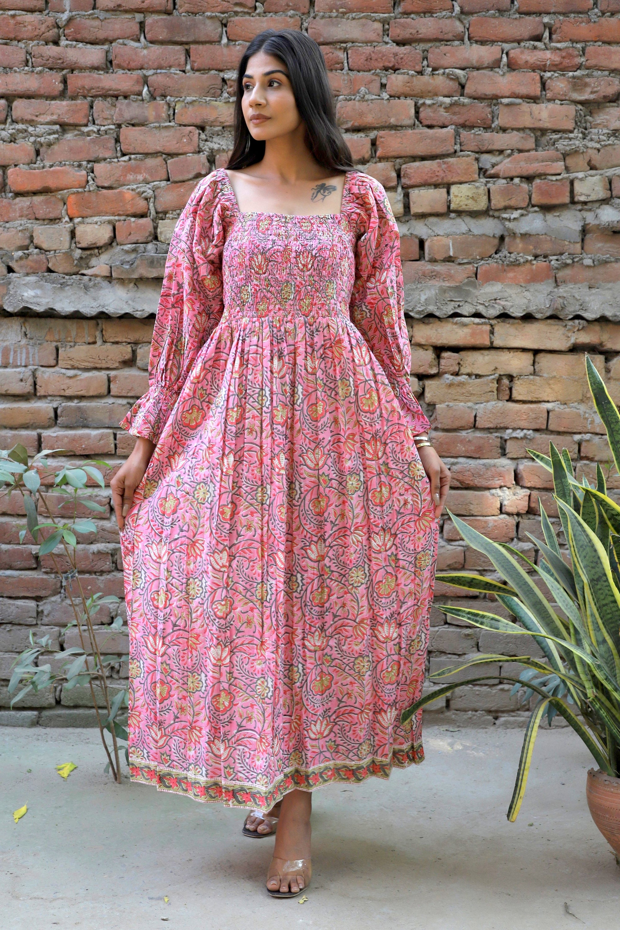 Pink Lily Evening Wear Women Long Maxi Dress - Square